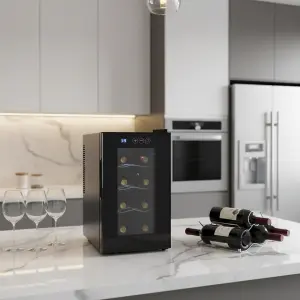 Wine Cellar Cooling Electronic Temperature 22L 8bottle Cooler Wine Chiller Fridge