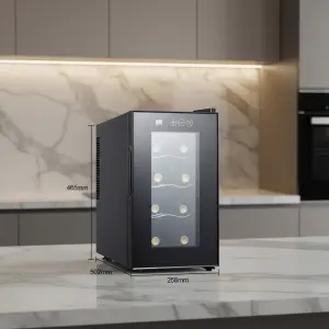 Good Quality Electric Stainless Steel 22L 8bottle Household Home Bar Pub Wine Chiller Fridge
