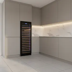 Modern Large Cooling Refrigerated 168 Bottle 430L Single Zone Wine Bar Cabinet Wine Fridge Refrigerator