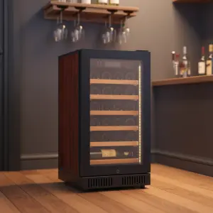 Freestanding 20 Bottles 68L Electronic Small Wine Cooler Single Zone Wine Chiller Red Wine Fridge Refrigerator