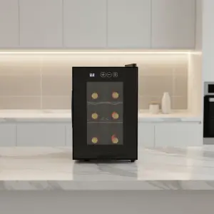 Commercial Wine Cabinet 12L 6 Bottles Wine Refrigerator Mini Wine Cooler Home Wine Cellar