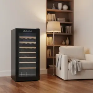 China Manufacturer 32 Bottle Mini Wine Cabinet Display Wine Cooler Home Wine Cellar
