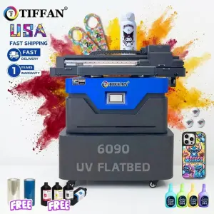 Factory Best Selling 6090 Uv Flatbed Printer with I3200 Head and Camera One Pass Uv Printer for Gift Customized Uv Printer A1