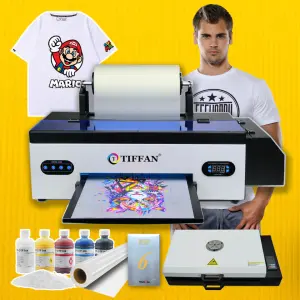 Six-color 30 cm Tee Shirt Dual Head Dtf Printer 30cm A3 Dtf A4 Printer T-shirt Printer Machine for T-shirt