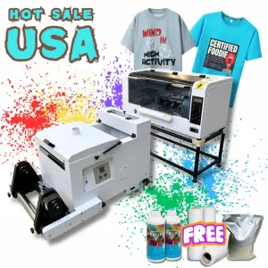 A3 with Epson Printhead on Cotton Nylon T-shirt Heat Press Machines Full Set with Dtf Printer