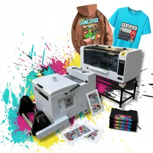 TIFFAN A3 30cm Dtf Printer with EPS XP600 Auto Powdering Shader for T-shirt Impresora DTF Printer