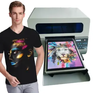 TIFFAN DOUBLE Print Heads XP600 3040 New Trending Product Top Speed A3 DTG logo t Shirt Tshirt Textil Printer Printing Machine
