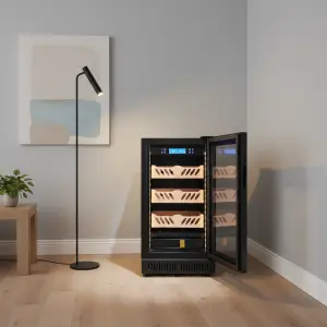 68L Silent Operation Digital Display Electric Cigar Cabinet Household Use 200 Cigars Capacity