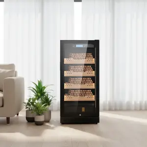 Electric Cigar Humidor Cabinet Display Cabinet Air Cooling Cycle Constant Temperature and Humidity Cigar Cabinet
