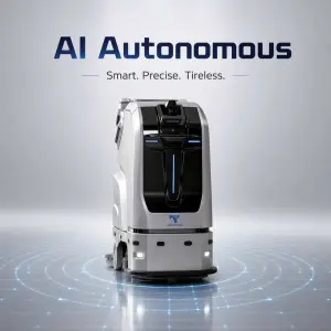 TN70 New AI-Powered Autonomous Self-Propelled Floor Scrubber Robot Industrial Commercial Cleaning Machine