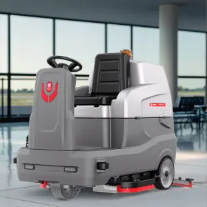 CleanHorse ARES900 Ride-On Warehouse Floor Cleaning Machine Dual Brushes 24V200Ah Battery 860mm Cleaning Width