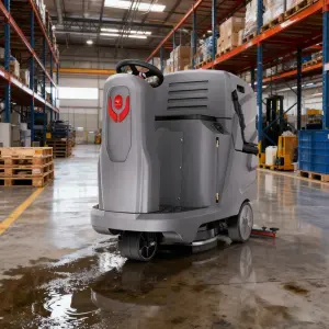 CleanHorse X5 New Ride-On 24V100Ah Battery-Powered Self-Propelled Floor Scrubber 85L Tank 580mm Path 30kg Pressure Industrial