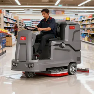 CleanHorse X10 Ride-On New Wireless 48V150Ah Battery-Powered Industrial Heavy-Duty Self-Propelled Floor Scrubber Dryer Machine