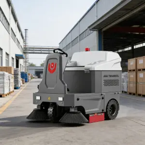 CleanHorse M3 New Electric 48V80Ah Self-Propelled Ride-on Brush Cleaning Industrial Warehouse Vacuum Floor with 180L Dust Box