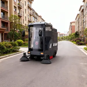 CleanHorse M8 Heavy-duty Electric Floor Brush Battery Opedated Ride on Sweeping Machine for Vacuum Airport Warehouse Cleaning