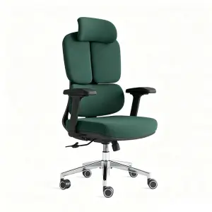 Factory Price Customized Forest Green Fabric Design 4 Positions Locking Adjustable Executive Office Chair with Lumbar Support