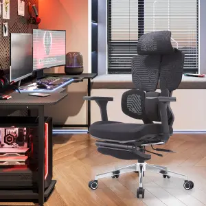 Gaming Office Chair with Adjustable Armrests and a Reclining Adjustable Backrest; a Brand New, Low-cost Home Office Chair.
