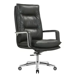 New Arrival Height Adjustable Ergo Executive Office High Back PU Executive Boss Manager Chair With Rolling Swivel Pu Padded