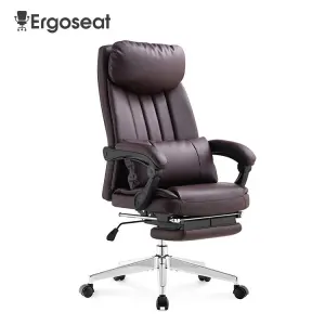 Luxury Leather Seat Manager boss Business Executive Genuine Leather boss Chair Office with Foot Rest