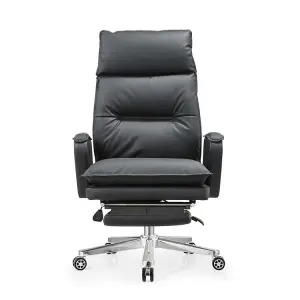 Black Pu Leather Luxury Office Chair Revolving Wholesale Swivel Executive Chair Luxury Office