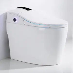Modern Hidden Water tank Electric Toilet Bowl Ceramic One Piece Water Closet Floor Mounted Intelligent Smart Toilets