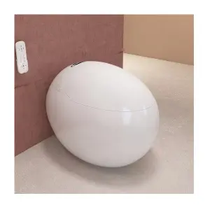 Egg Shape Luxury Modern Style Hot Sale Color Automatic Wc Toilet Bowl Floor Mounted Bathroom Intelligent Ceramic Smart Toilet