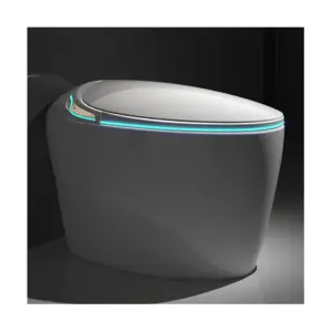 Egg Shape Floor Mounted Aroma System Intelligent Water Closet Bathroom Ceramic Automatic UV Lamp Smart Toilet Commode