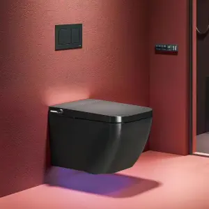 Good Quality Ceramic Intelligent Wall Mounted Sanitry Ware Water Closet Bathroom Automatic WC Wall Hung Smart Toilet Commode