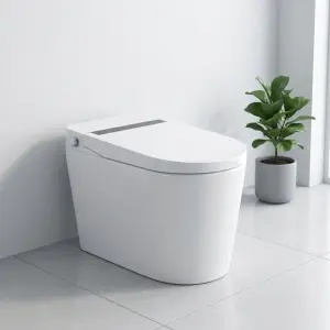 New Arrival Sanitary Ware Battery-free Smart Toilet Commode Ceramic One Piece Toilet White Color Wc Smart Toilet With Bidet