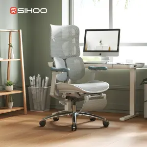 SIHOO Office Chair S100 Ergonomic Office Chair Pressure-Free Seat Cushion with Footrest Manager Office Chair