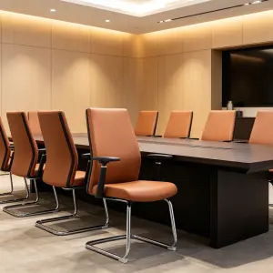 High Quality Modern Office Office Luxury Waiting Meeting Room Visitor Reception PU Synthetic Leather Office Chair for Office