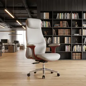 Wholesale Premium Modern Chrome Swivel PU Leather Office Chair Adjustable Features 360 Rotation Home Office School Use