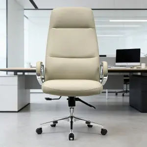 Multi-Purpose Luxury Elegant Executive Level Comfortable Lifting Reclining Adjustable Plush Seat Cowhide Leather Office Chair