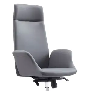 Commercial Executive Leather Chair Factory Direct Supply Aluminum Base for Office Project Use