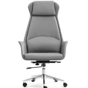 Durable Executive Leather Office Chair Source Manufacturer Aluminum Base for B2B Project