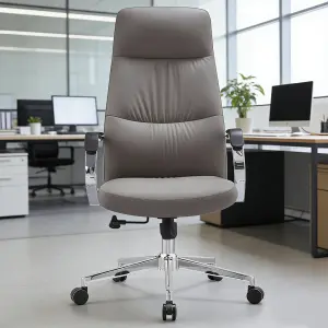 Modern Executive Business Luxury Ergonomic Design Durable Sturdy Comfortable Reclining Adjustable Cowhide Leather Office Chair