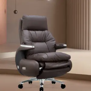 Premium Modern Executive Leather Office Chair with Swivel for Workshop and Commercial Use-Factory Direct Supply
