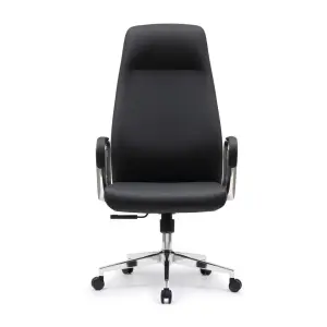 Modern Design High Back Boss Leather Chair Aluminum Armrest High Quality