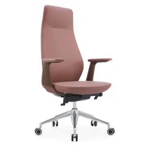 Modern Design High Back Boss Leather Chair Aluminum Armrest High Quality