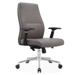Modern Design Mid Back Boss Leather Ergonomic Adjustable Height Swivel Office Chair
