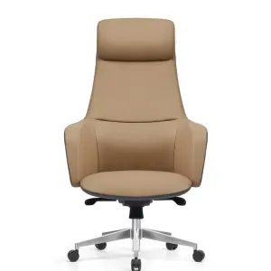 Factory Direct Executive Leather Office Chair with 60 Density Foam, Chrome Gas Lift and Luxury Locking Mechanism
