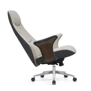 Luxury Ergonomic High Back Executive Office Chair PU Leather Upholstery Excellent Finishing