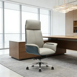 Y020A High Back Ergonomic Swivel Reclining Leather Height Adjustable Modern Office Chair for Hotel and Office Use