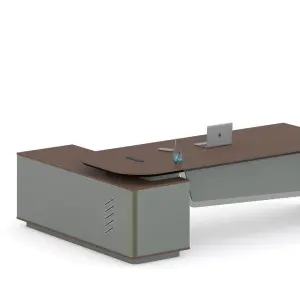 Modern Office Desk Manufacturer Factory Direct E0 Rated MFC Board Aluminum Edge Panel for Project Wholesale