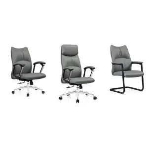 Liyu Furniture Luxury High Back Executive Recliner Swivel Chair Modern CEO Office Chair Genuine Synthetic Leather for Big Boss