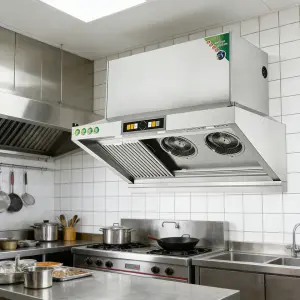 30 Inch Commercial Electric Range Hood Ventless Ductless Stainless Steel Low Noise for Outdoor Use