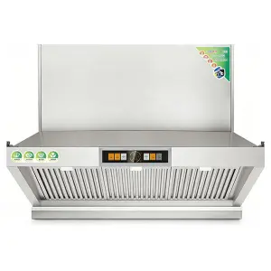 New Style Electric Commercial Ventless Range Hood Fire Suppress Stainless Steel Low Noise for US Restaurant Hotel Household
