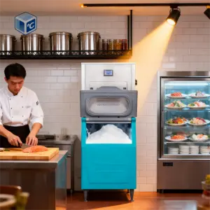 Automatic Granular Ice Making Machine Ice Capacity 2200p1000kg 24h 1ton Stainless Steel Commercial Ice Maker Machine ForBusiness