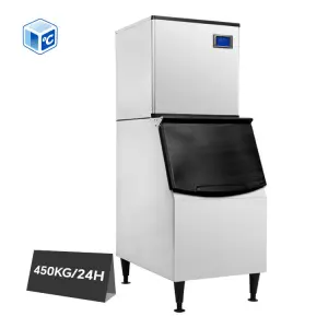 High Capacity Commercial Cube Ice Maker Machine 450kg 24H Fast Freezing Ice Machine Automatic Ice Tube Machine