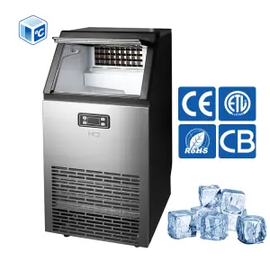ETL CE Commercial Ice Maker Machine Industrial Freestanding 45kg/24h Ice Maker Cube Shaped Ice For Industrial Business